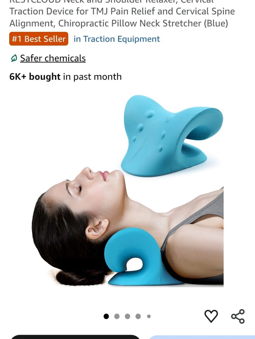 Soft Rubber Neck Stretcher Traction Device New Without Box